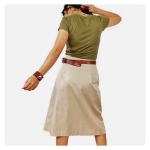 HANDMADE Denim Skirt/ Small/ Waist 26 -27/ Safari